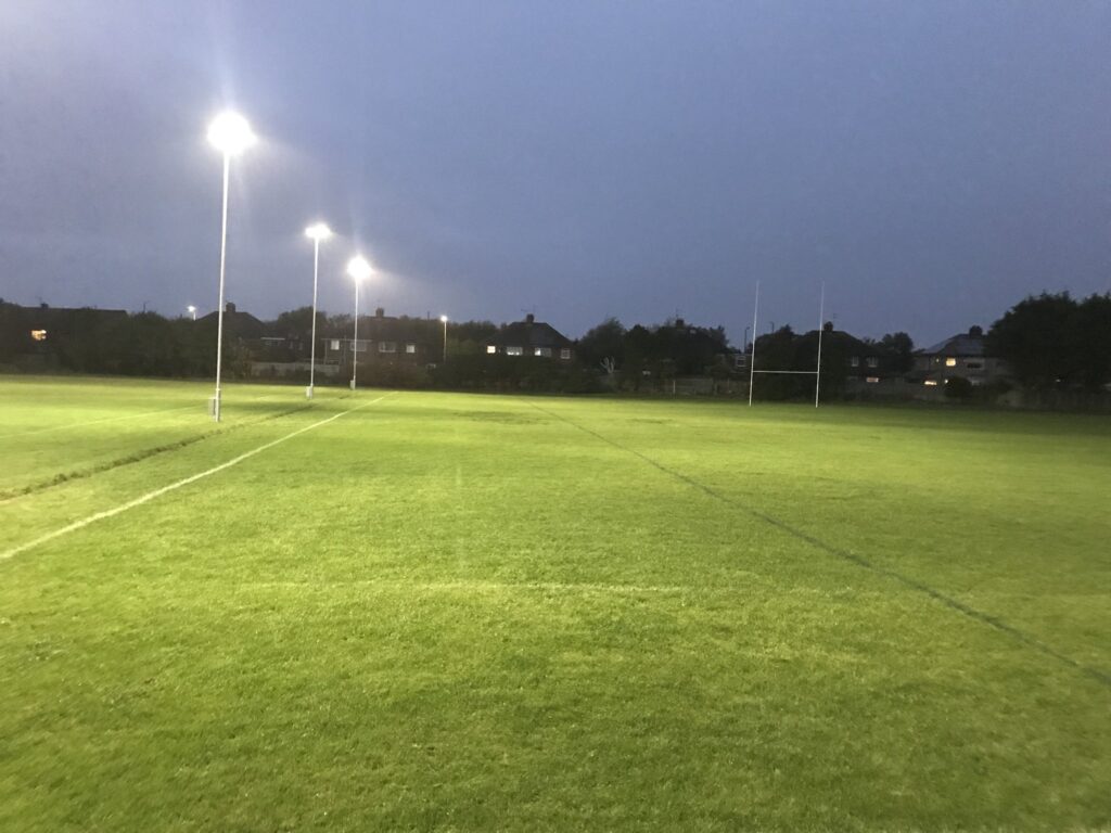 Rugby Pitch LED Lighting new Install